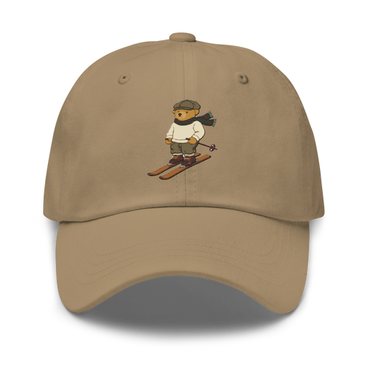 Bear on Skis Cotton Twill Hat