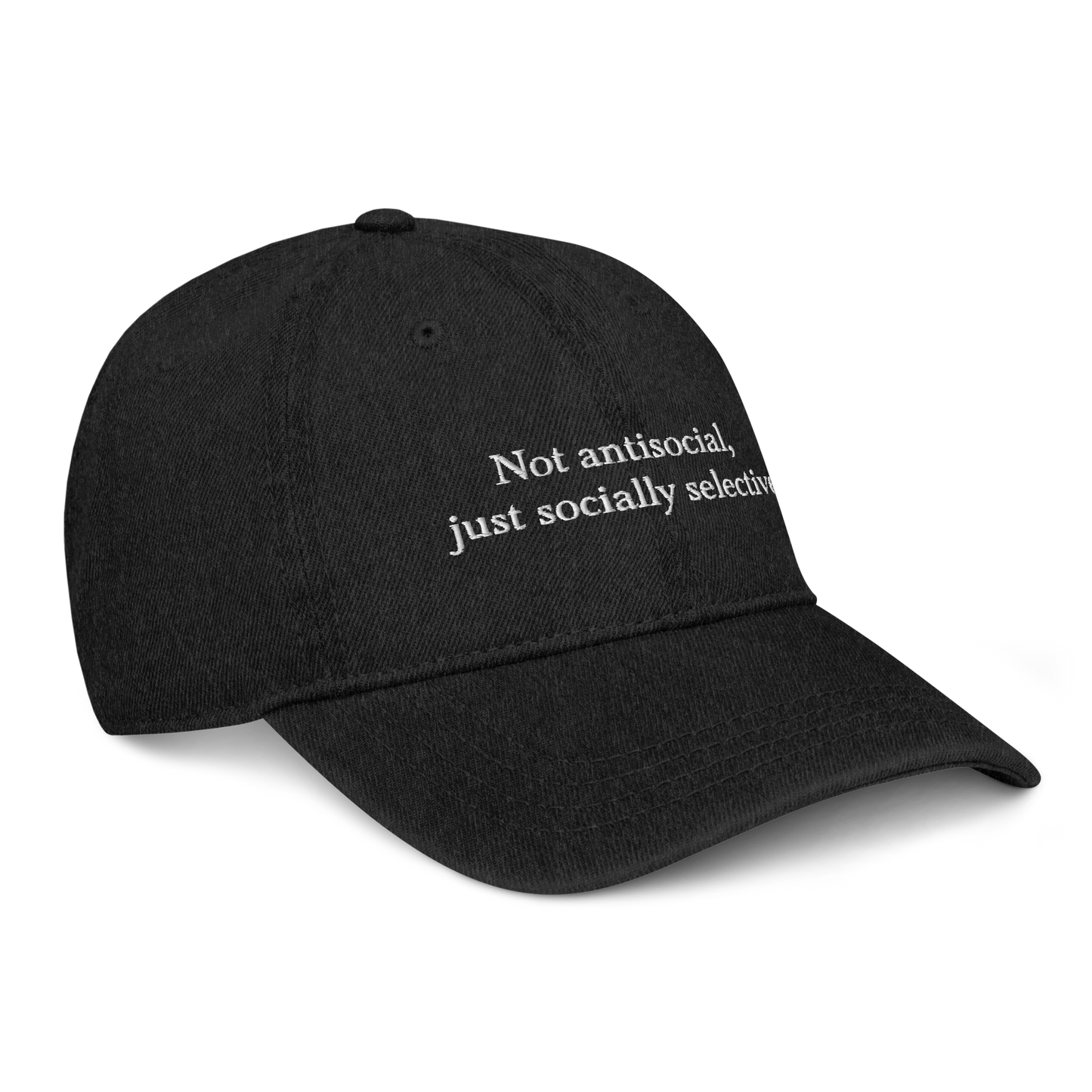 Not Antisocial, Just Socially Selective Baseball Hat